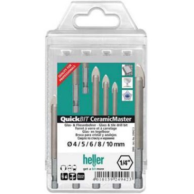 Sada vrtáků do skla CeramicMaster 5 ks heller