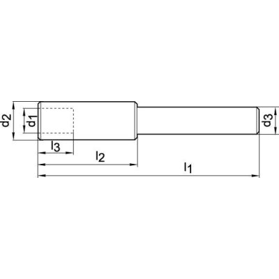 Držák na záhlubník s vodicím čepem, kombinovaný válcová stopka rozměr 0 GFS - obrázek