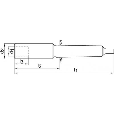 Držák na záhlubník s vodicím čepem, kombinovaný stopka MK1 rozměr 0 GFS - obrázek