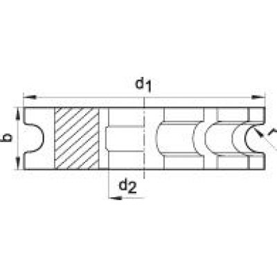 Půlkruhová profilová fréza DIN855 HSS 50x6mm R 1,0 FORMAT - obrázek