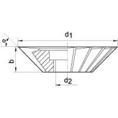 Úhlová fréza DIN842 HSS tvar A 45° 40x10mm FORMAT - obrázek