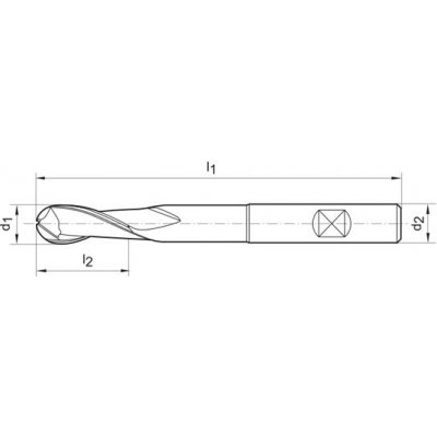 Rádiusová fréza dlouhá DIN1889 HSSCo8 TiALN typ N 16mm FORMAT - obrázek