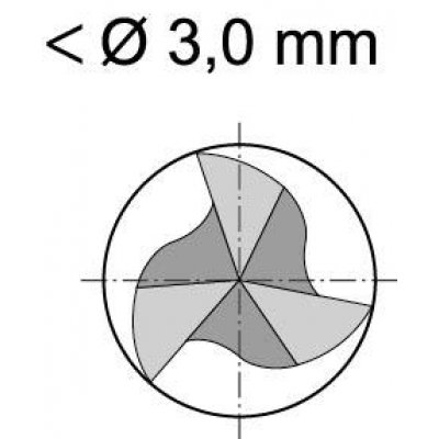 Drážkovací fréza DIN327 HSS-Co5-PM TiALN typ K Z3 3 mm FORMAT - obrázek