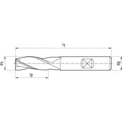 Drážkovací fréza krátká DIN844 HSS-Co8 9 mm FORMAT - obrázek