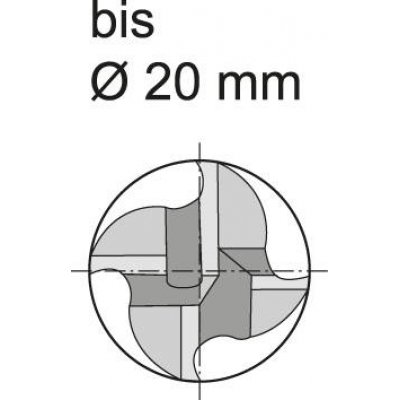 Hrubovací fréza dlouhá DIN844 HSSCo8 typ NR 6mm FORMAT - obrázek