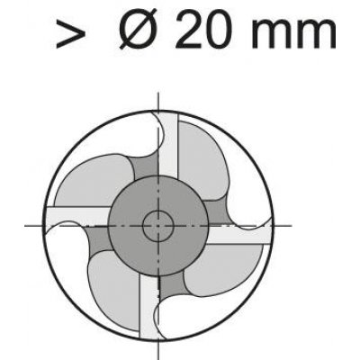 Hrubovací fréza dlouhá DIN844 HSSCo8 typ NR 20mm FORMAT - obrázek