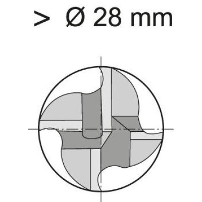 Hrubovací fréza, krátká DIN844 HSS-Co5-PM FIRE typ NRf 10 mm GÜHRING - obrázek