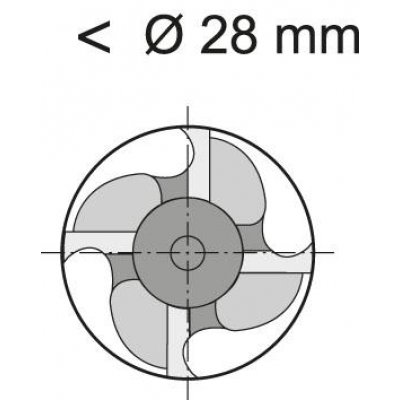Hrubovací fréza, krátká DIN844 HSS-Co5-PM FIRE typ NRf 18 mm GÜHRING - obrázek