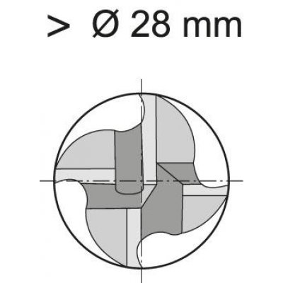 Hrubovací fréza, krátká DIN844 HSS-Co5-PM FIRE typ NRf 18 mm GÜHRING - obrázek