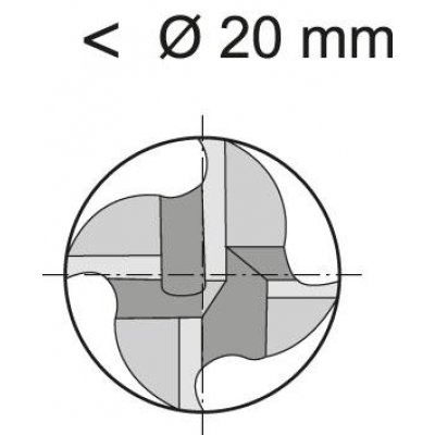 Hrubovací fréza dlouhá DIN844 HSSCo8 6,0mm FORMAT - obrázek