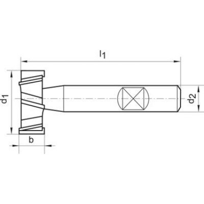 Fréza na T-drážky DIN851 HSSCo5 AB 16,0x8mm FORMAT - obrázek