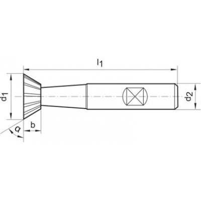 Úhlová fréza DIN1833 HSSCo5 tvar C 45° 32mm FORMAT - obrázek