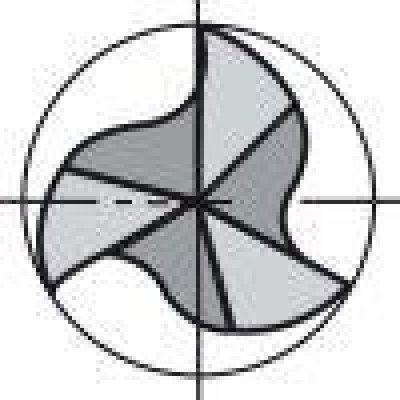 Stopková fréza tvrdokov nano-leštěné řezné hrany zesílené čelní břity HA 5xD 10mm GÜHRING - obrázek