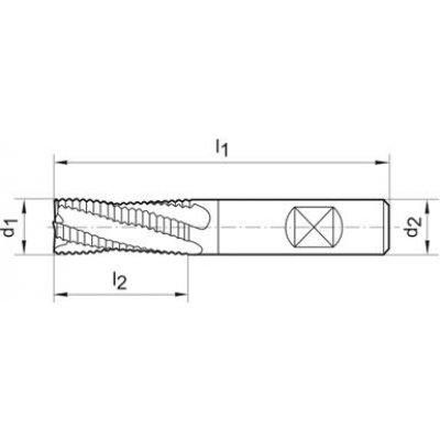 Hrubovací fréza dlouhá DIN6527 tvrdokov TiALN typ HR stopka HB 20mm FORMAT - obrázek