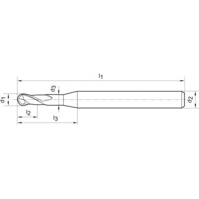 Miniaturní fréza tvrdokov TiALN D4 Z2 0,43 mm FORMAT - obrázek