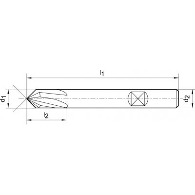 Odjehlovací fréza NC DIN6527 tvrdokov 90° 4,0*mm FORMAT - obrázek