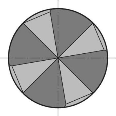 Odjehlovací fréza DIN6527 tvrdokov tvrdokov TiALN 90° 8mm FORMAT - obrázek