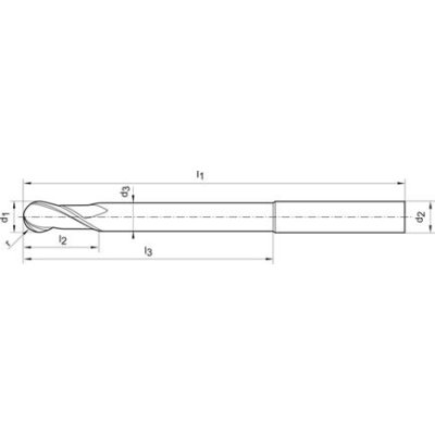 Kulová fréza HSC WN TK Signum 10 mm Z 2 HA E. L. Z GÜHRING - pre215652.jpg