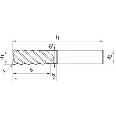 Stopková fréza s rohovým rádiusem 6527L tvrdokov FIRE 8,0/1,5 mm HA Z6 Gühring - pre215678.jpg