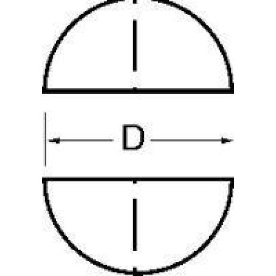 Rydlo polokulaté tvrdokov broušené 3x50mm WILKE - obrázek