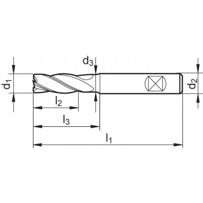 Stopková fréza HPC dlouhá tvrdokov TiALN typ INOX 35/38° Z4 3,0mm FORMAT GT - obrázek