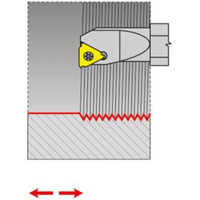 Vyvrtávací tyč na soustružení závitů, levá SIL 2532 S 16 - obrázek