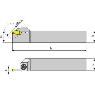 Svěrací držák na upichovací/zapichovací destičku, vnější GFKR 1616 H 02 - obrázek