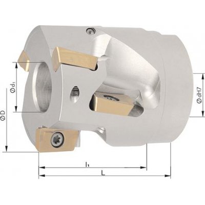 Válcová čelní fréza 90° Z3 vnitřní chlazení D63mm pro APKT16