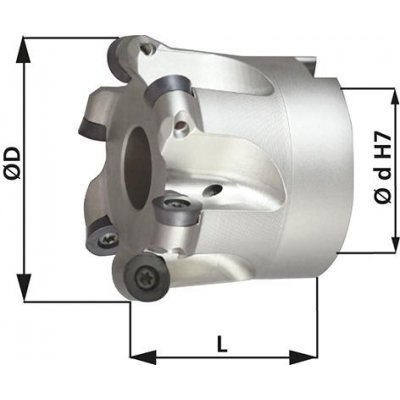 Nástrčná fréza Z6 vnitřní chlazení D66x27mm pro typ RD