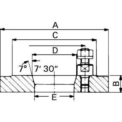 Příruba na sklíčidlo DIN55027/22 125mm KK 4 RÖHM - obrázek