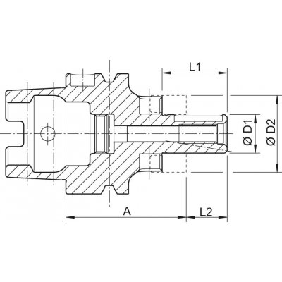 Kombinovaný unášeč pro nástrčné frézy DIN69893A HSK-A63 16x60mm HAIMER - obrázek