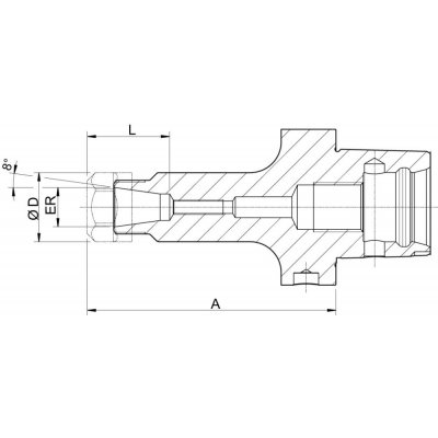 Kleštinový upínač Capto C6 ER25 60mm Haimer - obrázek