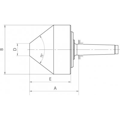 Centrovací kužel unášený 618-75 rozměr 172 MK2 RÖHM - obrázek