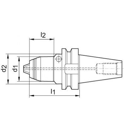 Krátké sklíčidlo na vrtáky AKL JIS B6339 0,5-10mm BT40 ALBRECHT - obrázek