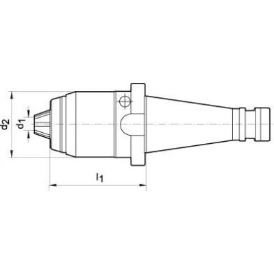 Krátké sklíčidlo na vrtáky CNC DIN2080 1-16mm SK40 FORMAT - obrázek