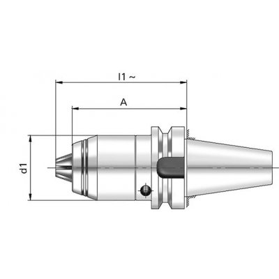 Krátké sklíčidlo na vrtáky CNC JIS B6339 vnitřní chlazení 1-16mm BT40 FORMAT - obrázek