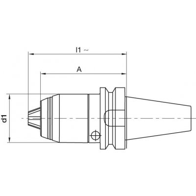 Krátké sklíčidlo na vrtáky CNC JIS B6339 vnitřní chlazení 1-16mm BT40 FORMAT - obrázek