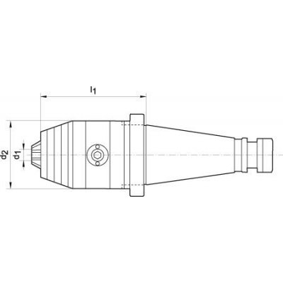 Krátké sklíčidlo DIN2080 R/L 0,3-8mm SK40 WTE - obrázek