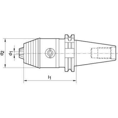 Krátké sklíčidlo DIN69871 A R/L 0,3-8mm SK40 WTE - obrázek