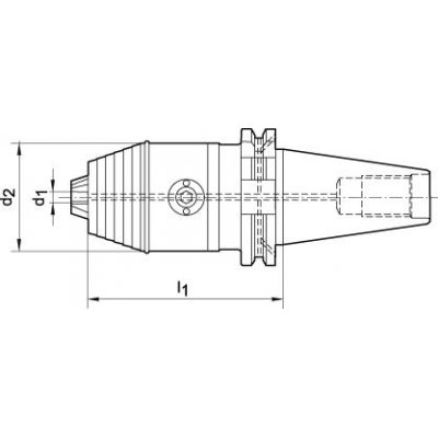 Krátké sklíčidlo DIN69871 ADB R/L 0,5-13mm SK40 WTE - obrázek