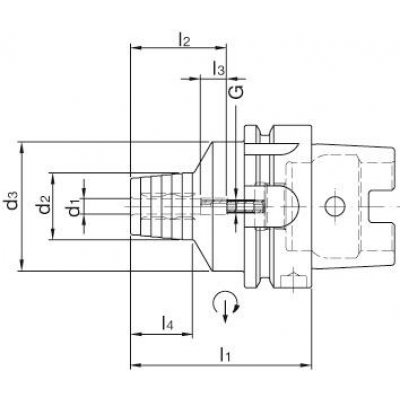 Hydraulické sklíčidlo DIN69893A HSK-A63 6x70mm WTE - obrázek