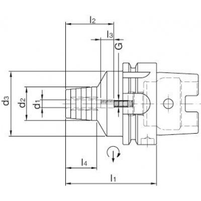 Hydraulické sklíčidlo DIN69893A HSK-A63 6x150mm WTE - obrázek