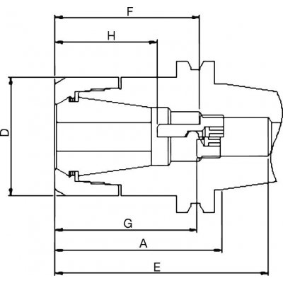 Kleštinový upínač DIN69871ADB SK40-70 CP16 FAHRION - obrázek