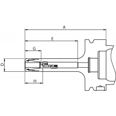 Kleštinový upínač DIN69893A CP16M HSK-A63-100 FAHRION - obrázek
