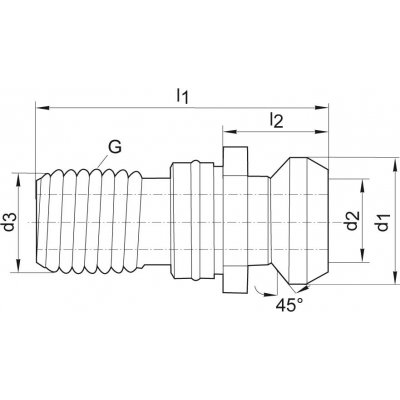 Utahovací čep ISO 7388II B SK40-M16 vnitřní chlazení FORMAT - obrázek