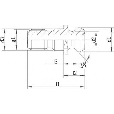 Utahovací čep ISO 7388II B SK40-M16 vnitřní chlazení HAIMER - obrázek
