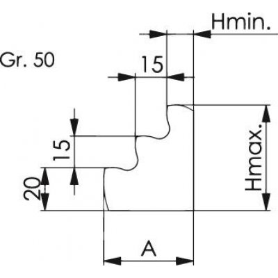 Stupňovitá upínací podpěrka DIN6318 95/57,5-95mm AMF - obrázek