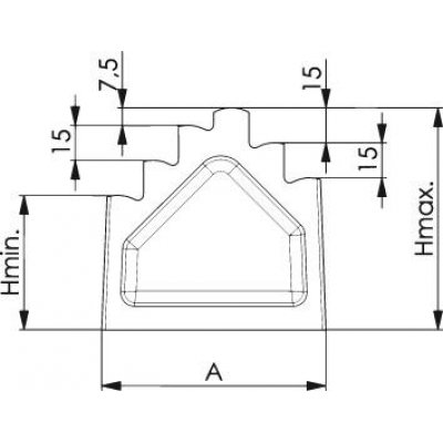 Stupňovitá upínací podpěrka DIN6318 140/102,5-140mm AMF - obrázek