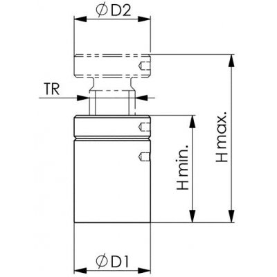 Šroubovací podpěrka rozměr 52 42-52mm FORMAT - obrázek