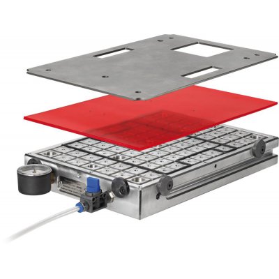Vakuová upínací deska, rastr 12,5mm 400x400x9mm AMF - obrázek